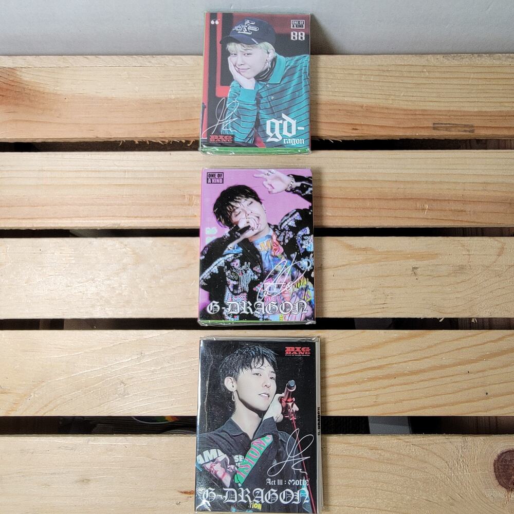 Set of 3 G-Dragon Photocard Memo Sets - NEW